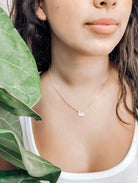 Faceted Quartz Necklace on a 14K Gold Plated Chain