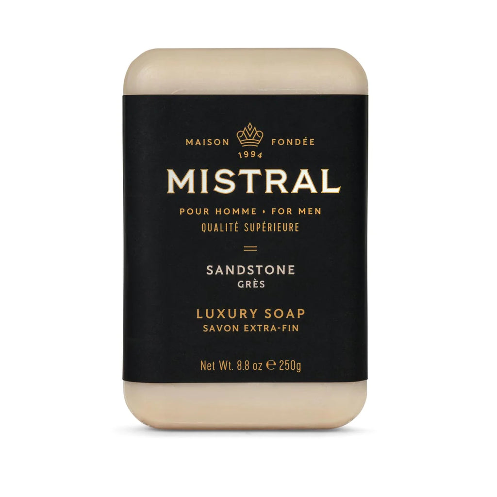 One bar of Mistral Sandstone Mens Bar Soap