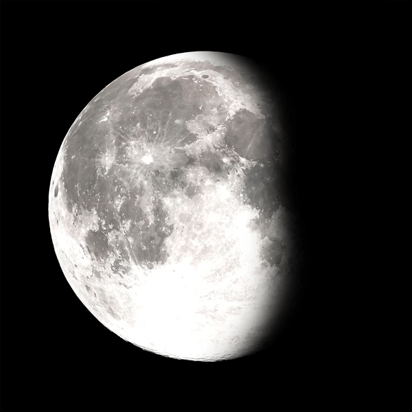 Moonglow Moon Phase Moonstone Bracelet Waning Gibbous - 6D