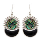 Moonstruck Black Onyx and Shell Earrings