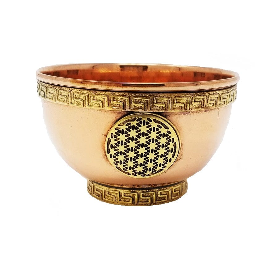 Flower of Life Copper Offering Bowl