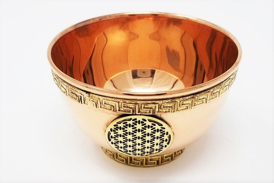 Flower of Life Copper Offering Bowl