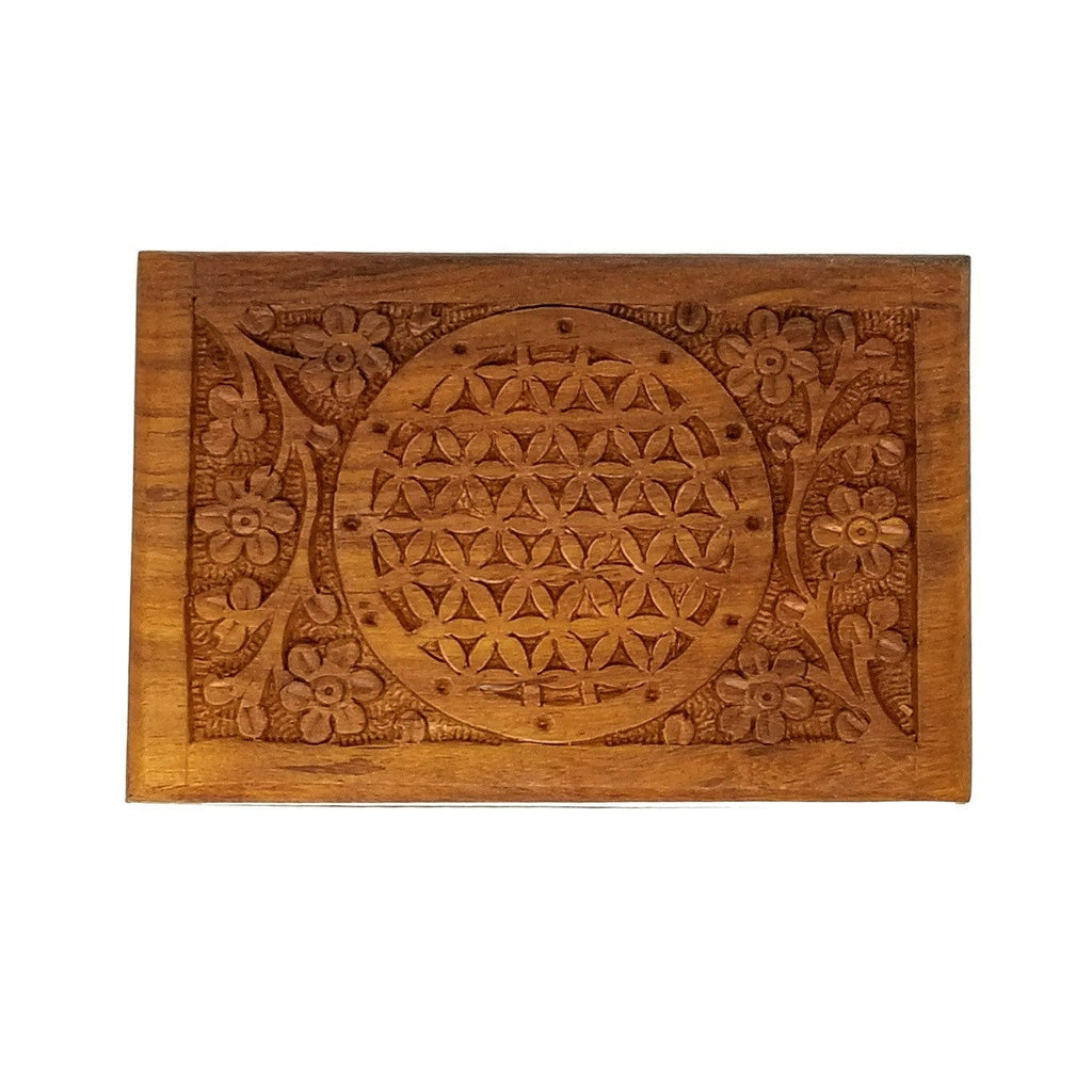 Flower of Life Wooden Box