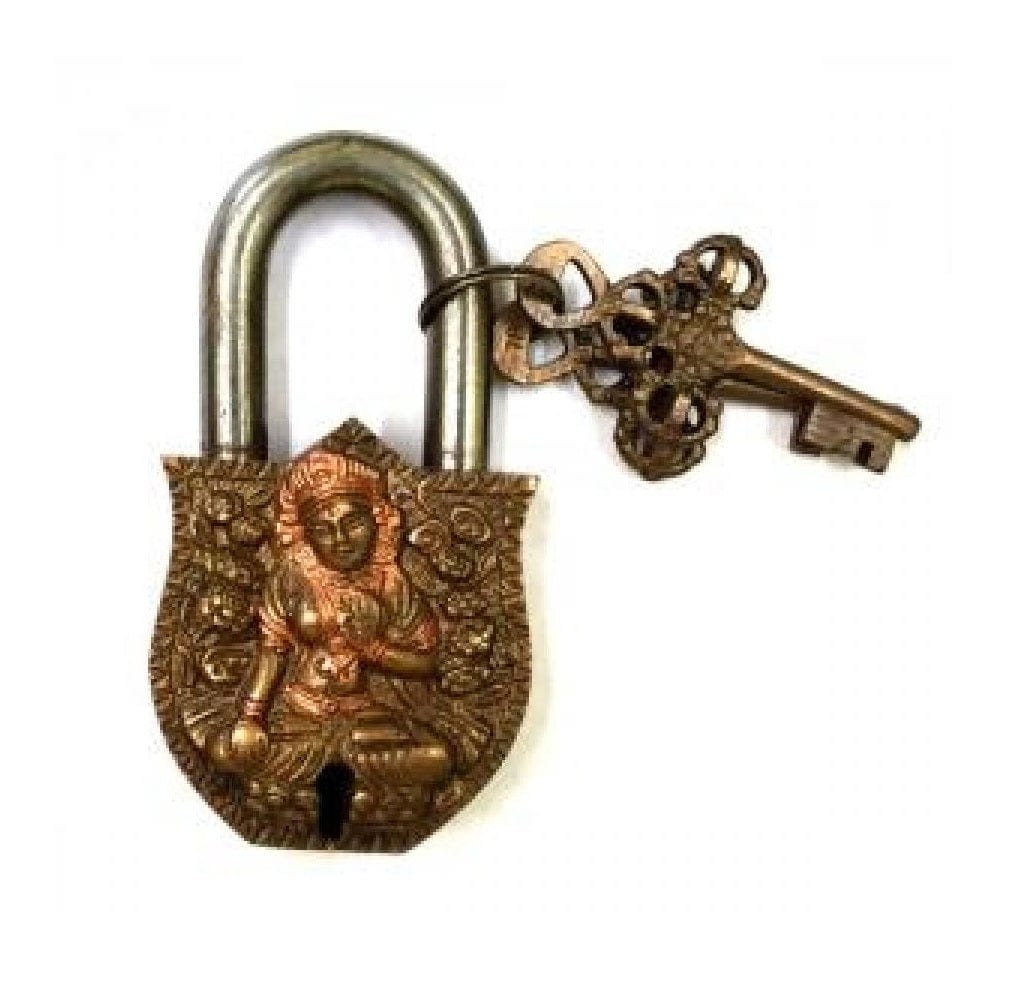 Goddess Tara Brass Tibetan Antique Lock