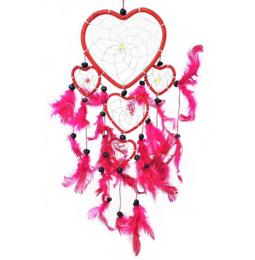 Heart Dreamcatcher with Feathers