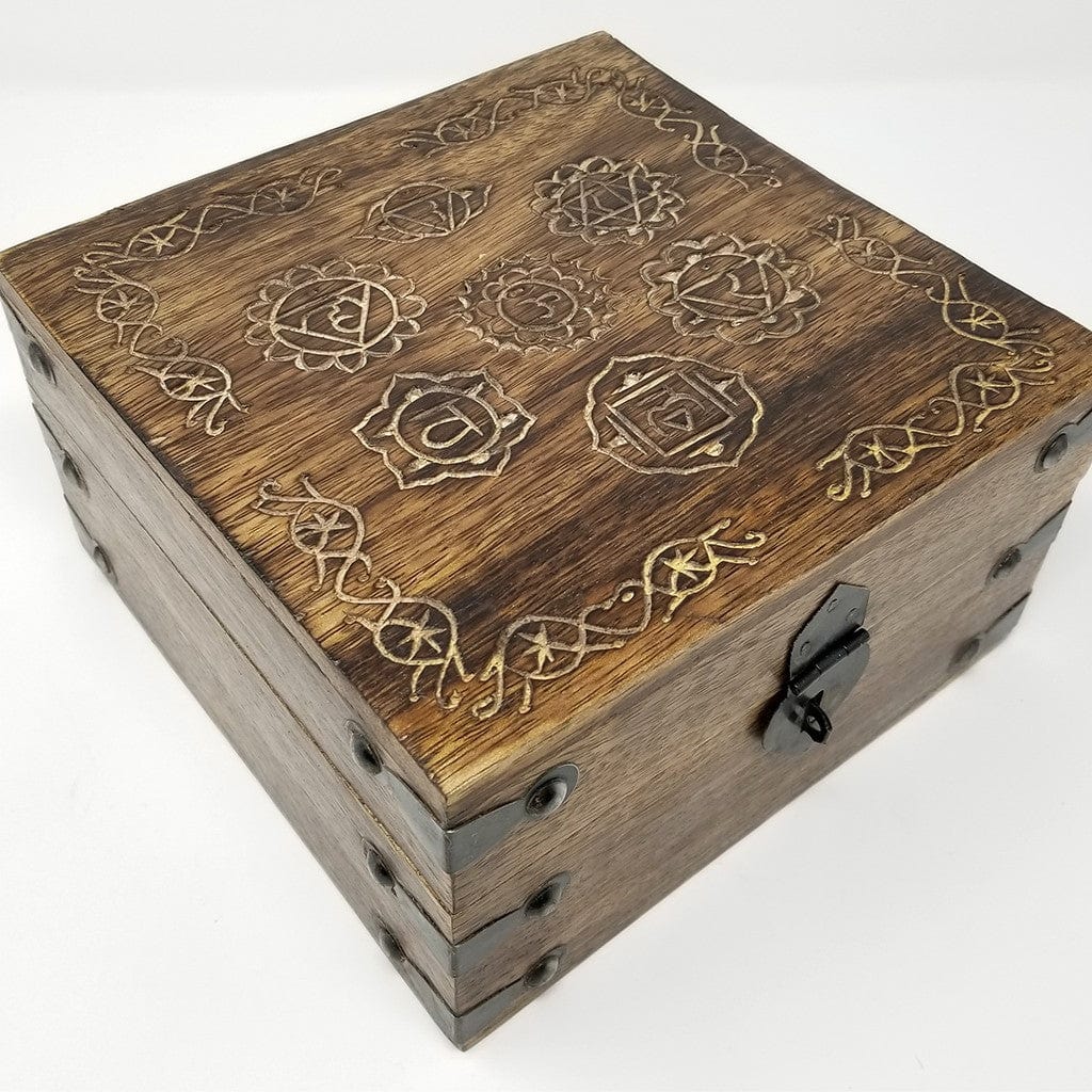 Seven Chakra Wooden Box