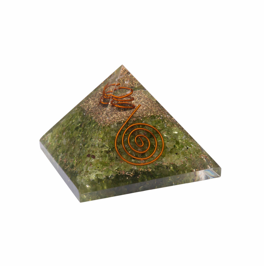 Peridot Orgonite Pyramid