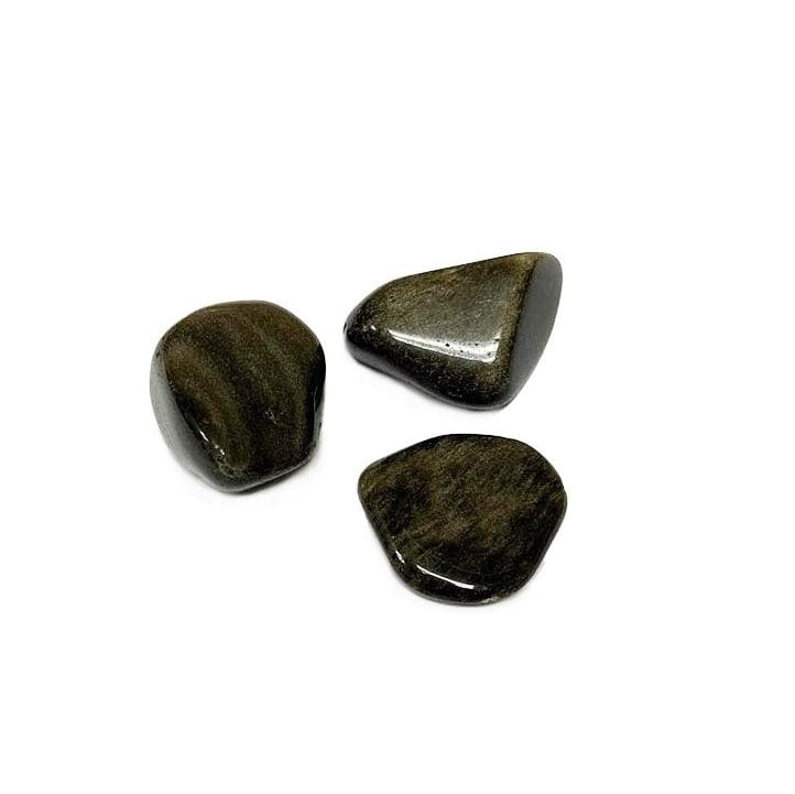 Obsidian Gold Sheen Tumbled Stone
