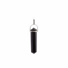 Black Tourmaline :Point Pendant Sterling Silver