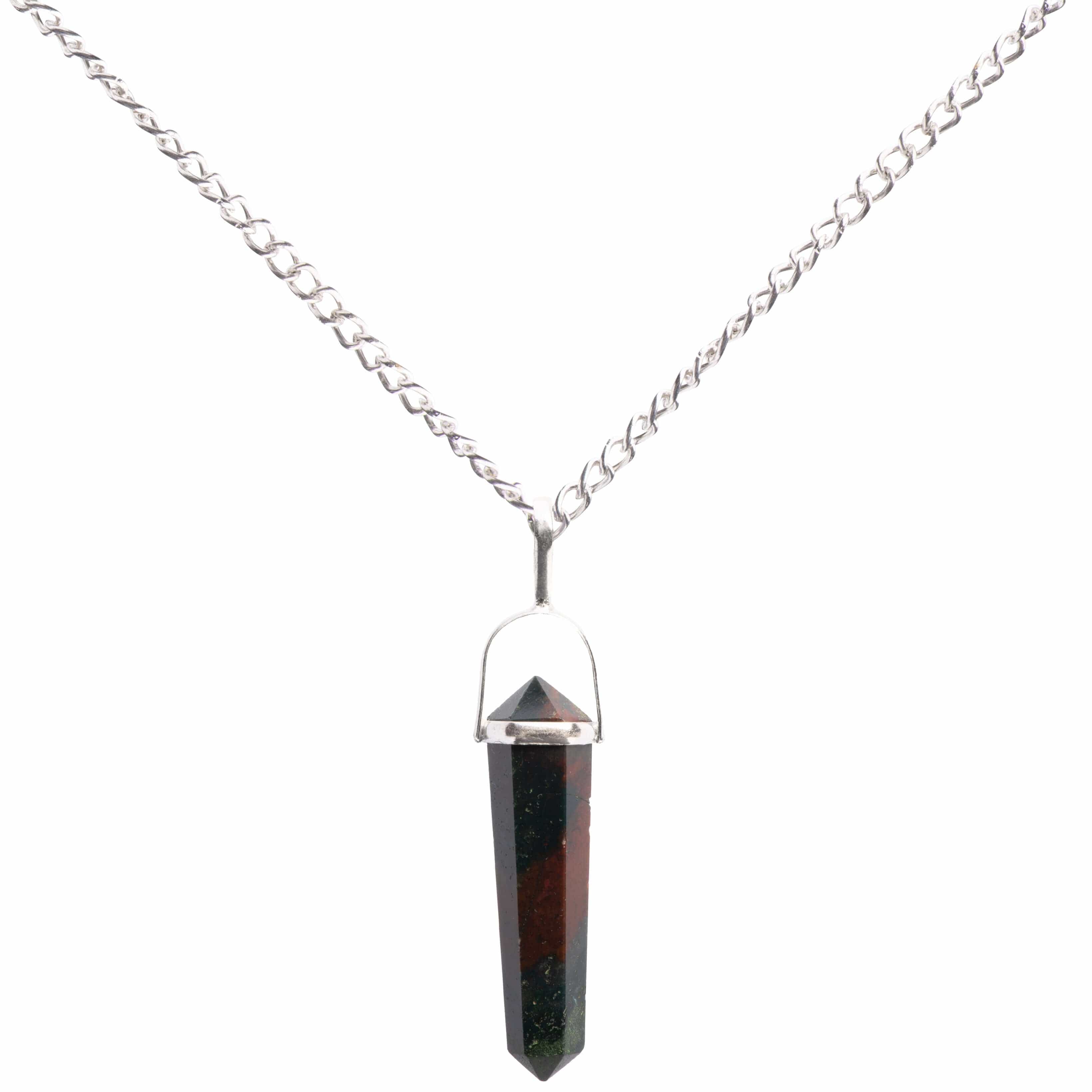 Bloodstone Point Sterling Silver Pendant