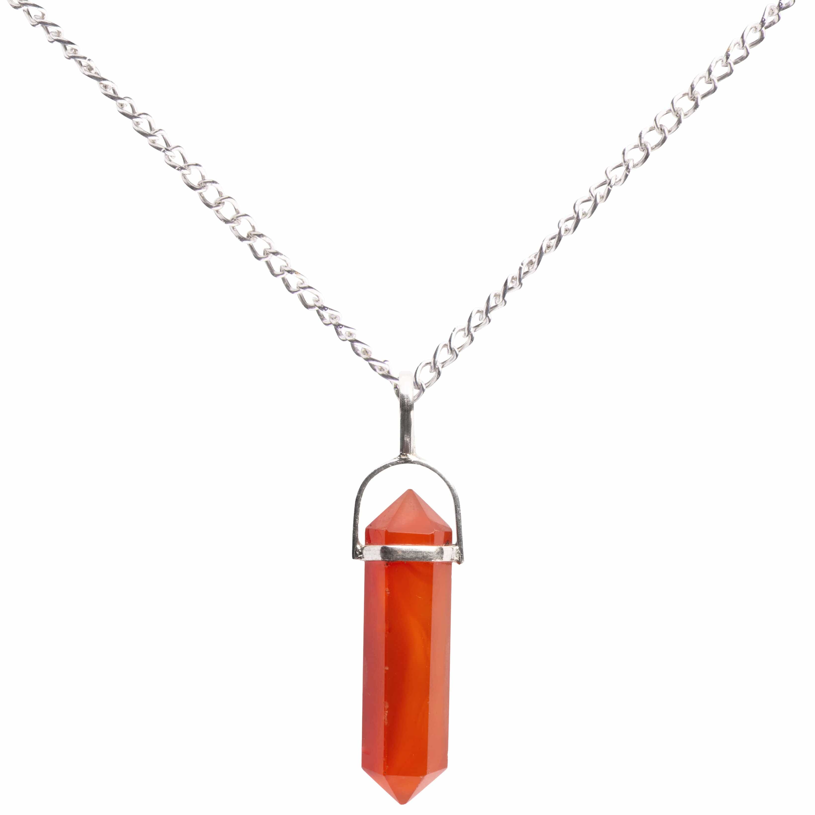 Carnelian Point Sterling Silver Pendant