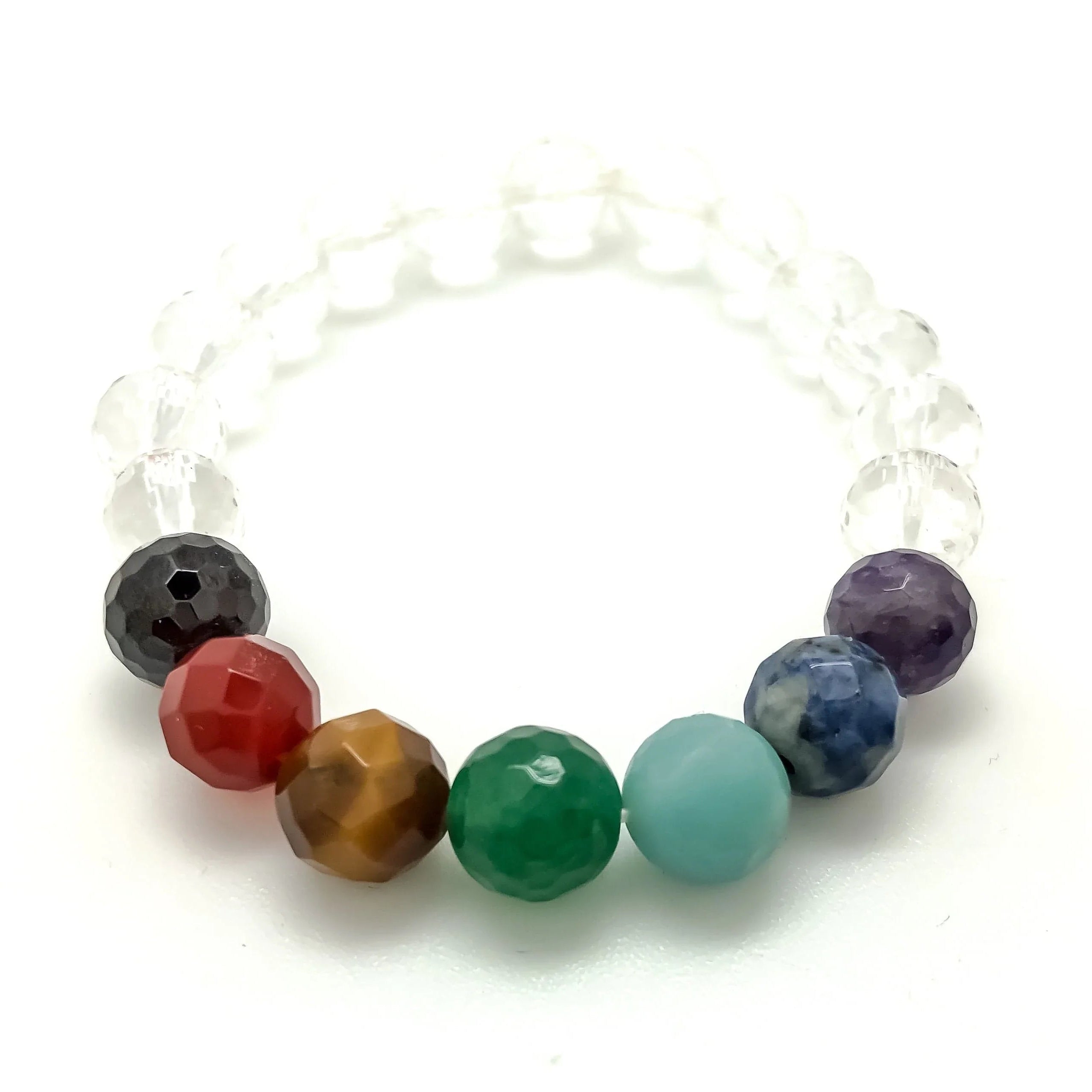 Chakra Gemstone Quartz Crystal Stretch Bracelet