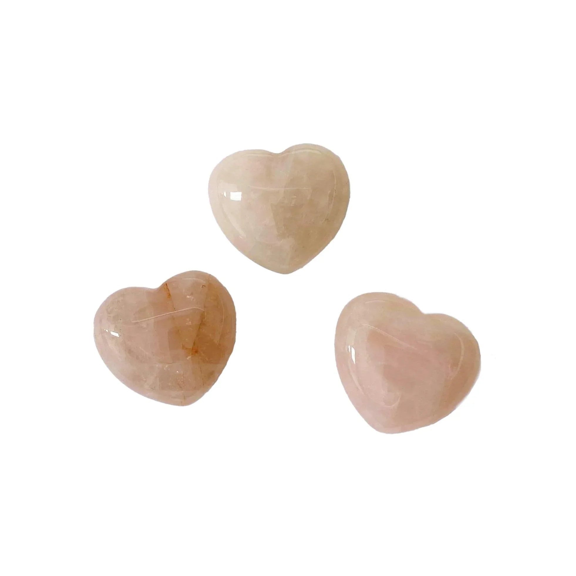 Rose Quartz Puff Heart for love & compassion