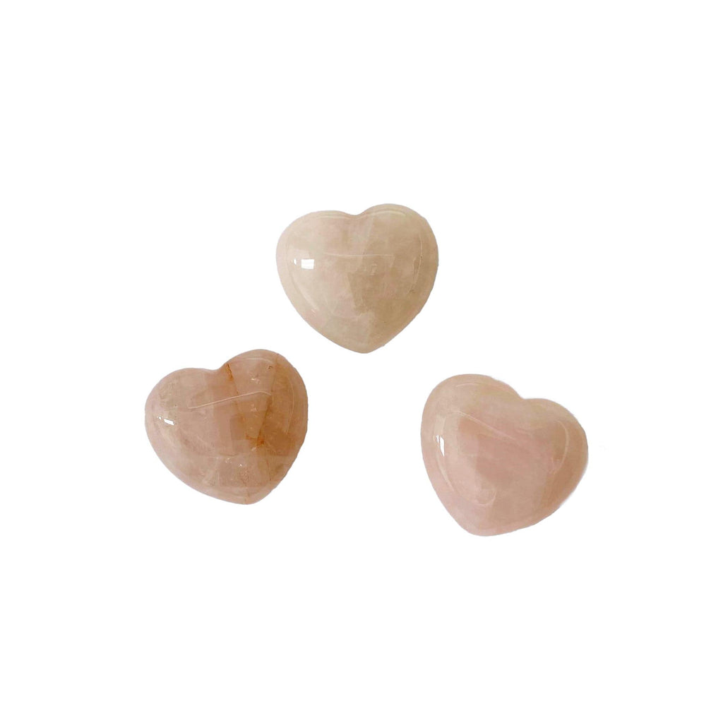Rose Quartz Puff Heart for love & compassion