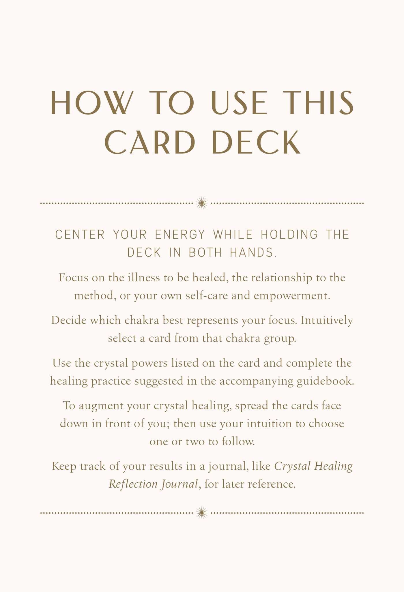 Crystal Healing Card Deck