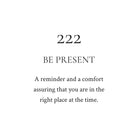 222 Be Present Candle