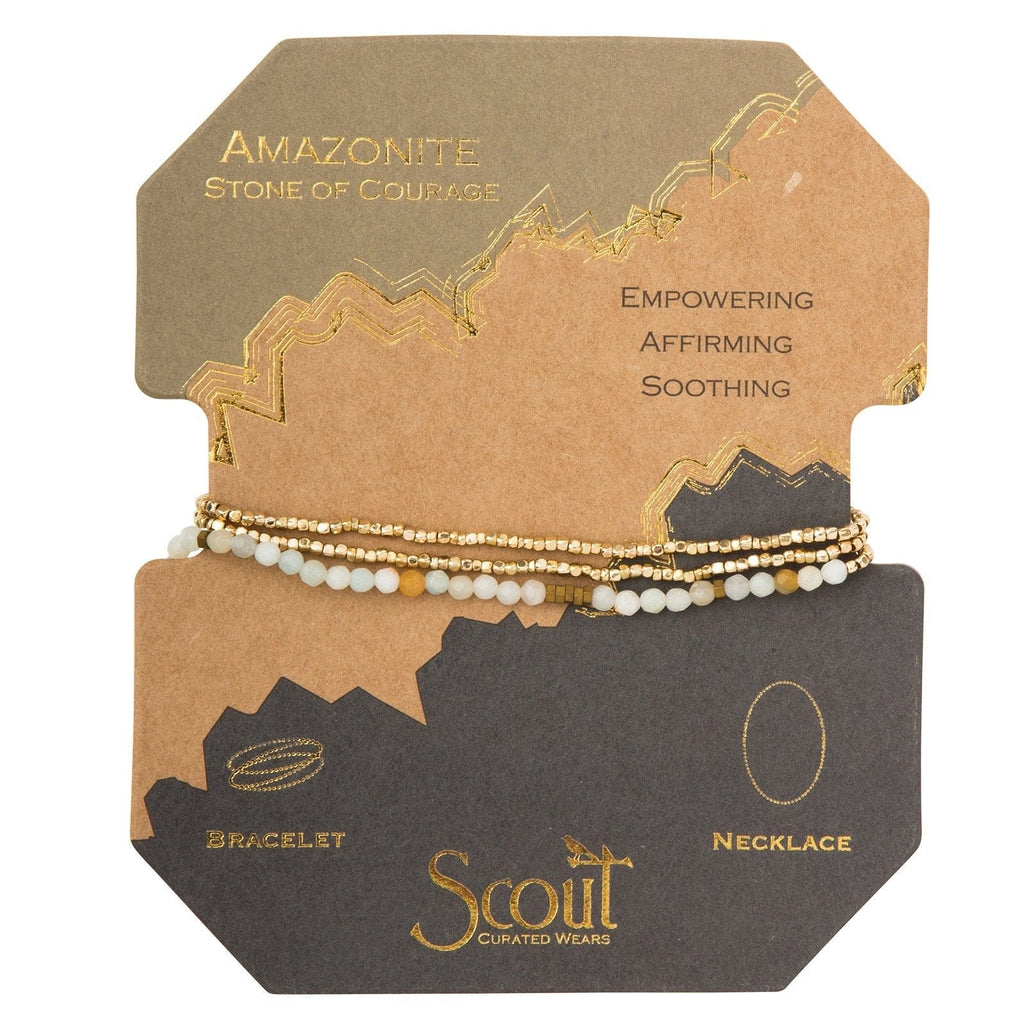 Amazonite Delicate Wrap Bracelet For Courage