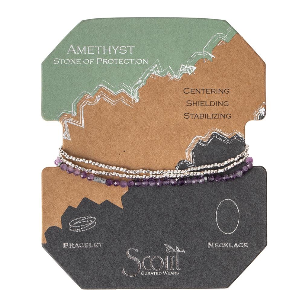 Amethyst Delicate Wrap Bracelet