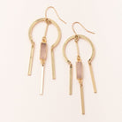 Dream Catcher Stone Earrings in Rose Quartz