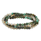 Labradorite & African Turquoise Duo Bracelet Wrap & Pin