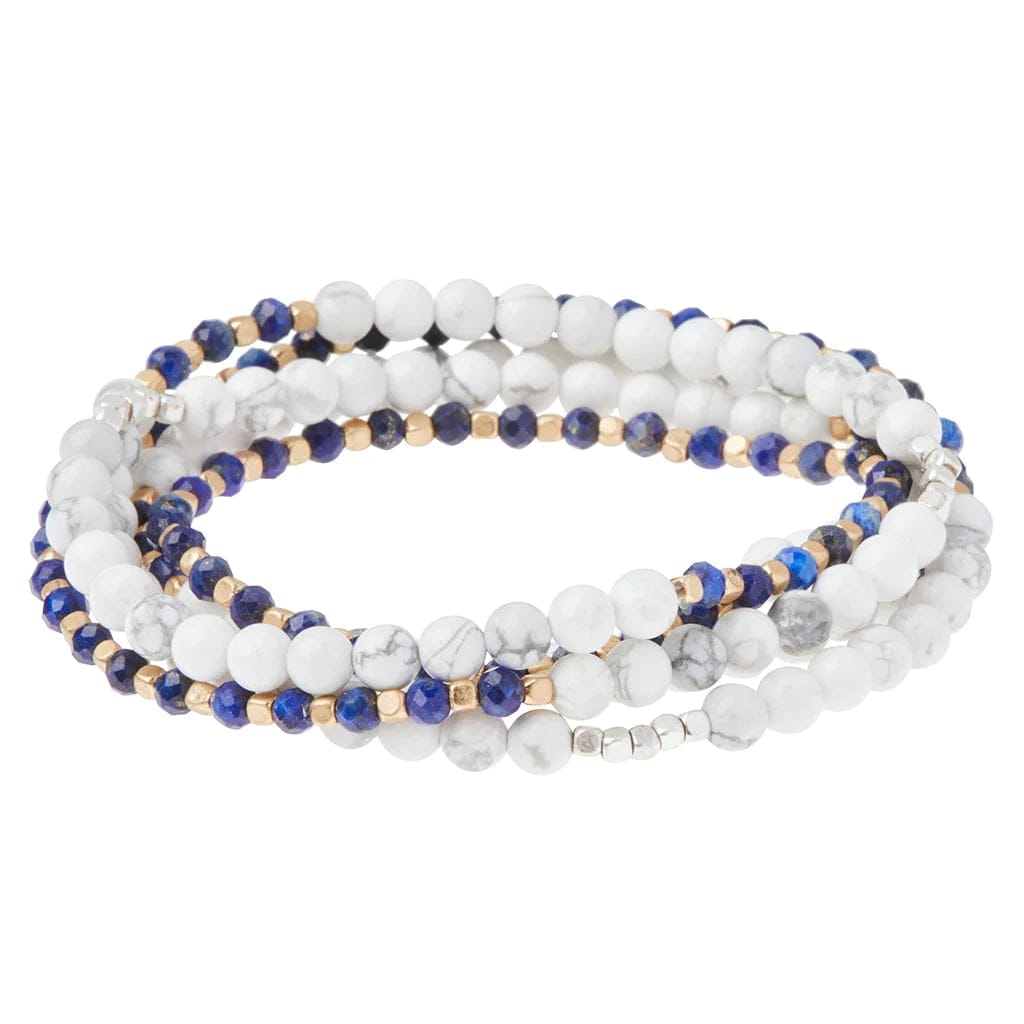 Howlite & Lapis Duo Wrap & Pin