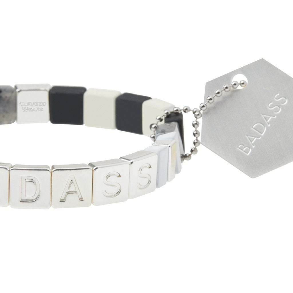 Labradorite & Howlite 'BADASS' Silver Empower Bracelet