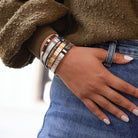 Lapis & Jasper 'DREAM' Silver Empower Bracelet