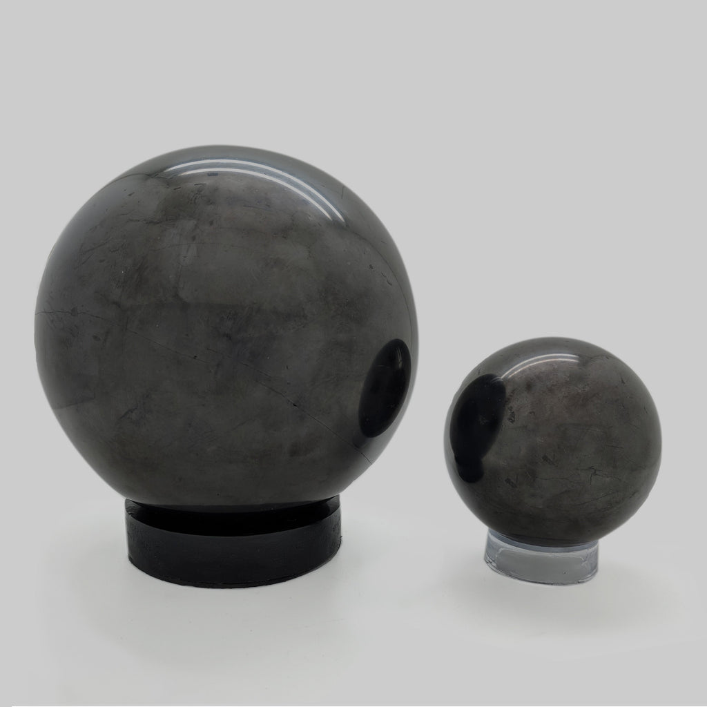 Shungite Sphere Large and Small- Body Mind & Soul