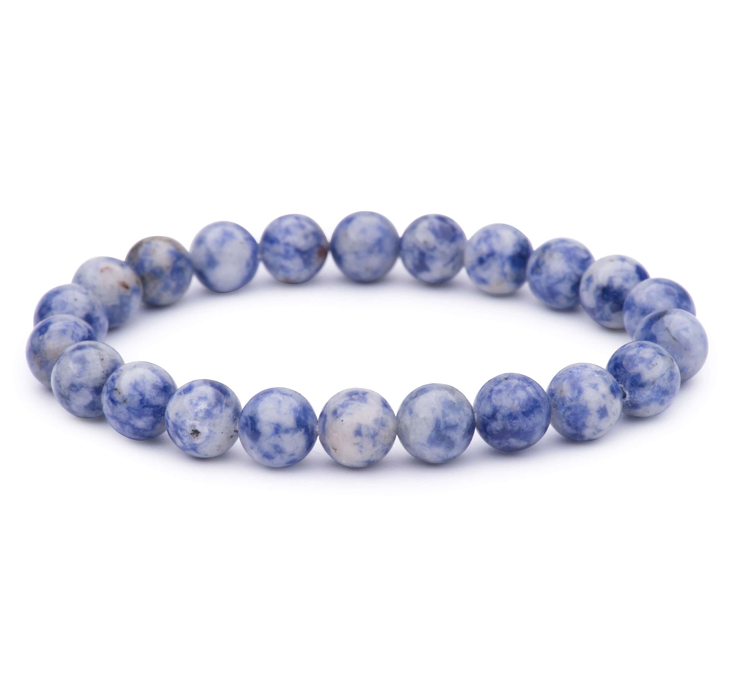 Sodalite Stretch Bead Crystal Bracelet