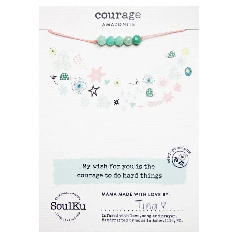 Amazonite Kids Necklace for Courage