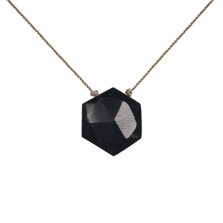 Black Spinel Sacred Geometry Necklace for Recharge