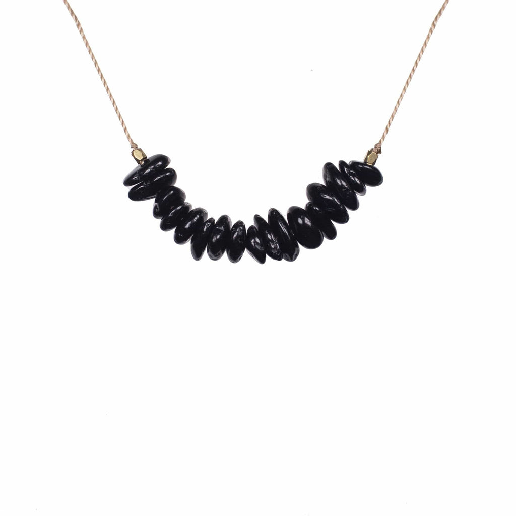 Black Tourmaline Cleanse & Protect Seed Necklace