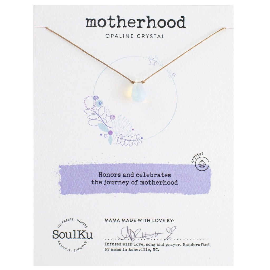 Opalite Soul Shine Motherhood Necklace On Description Card