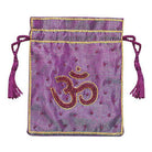 Om Purple Beaded Bag