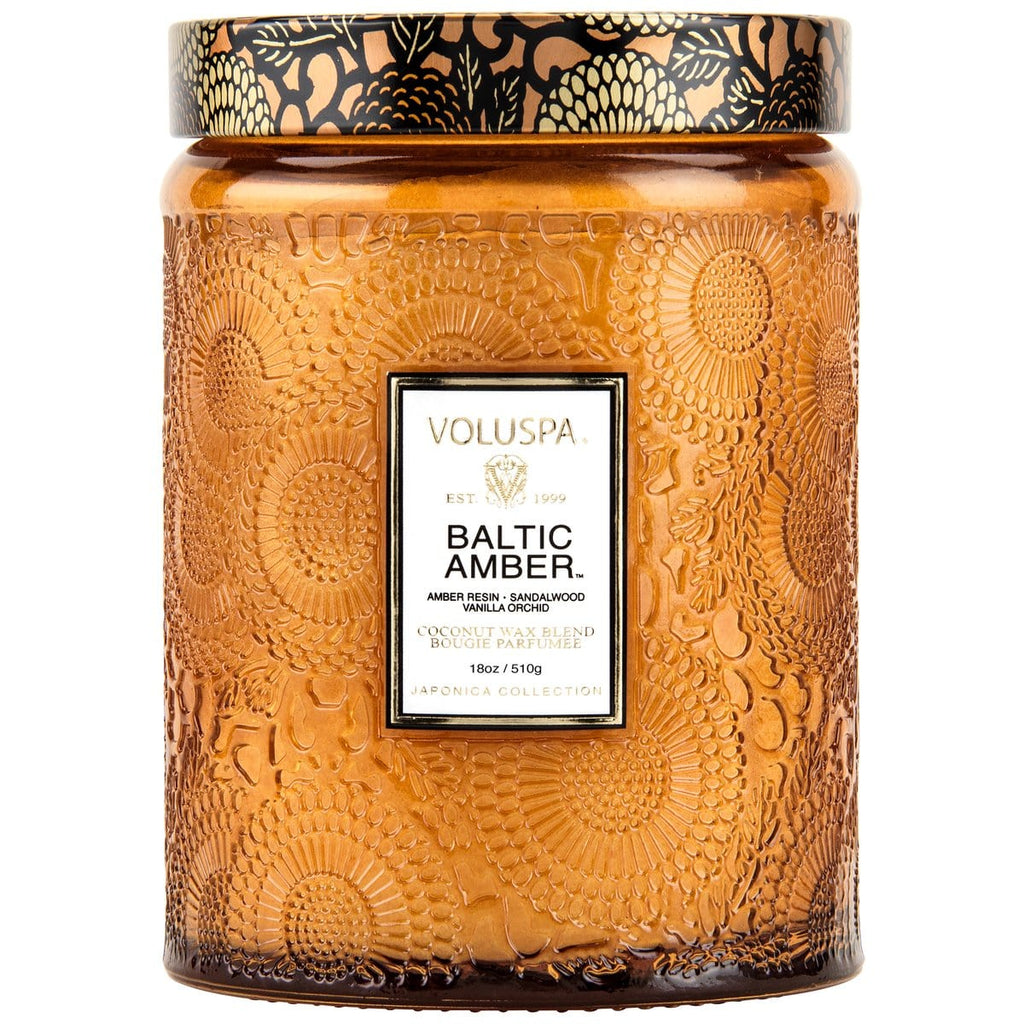 Baltic Amber Large Embossed Jar Candle