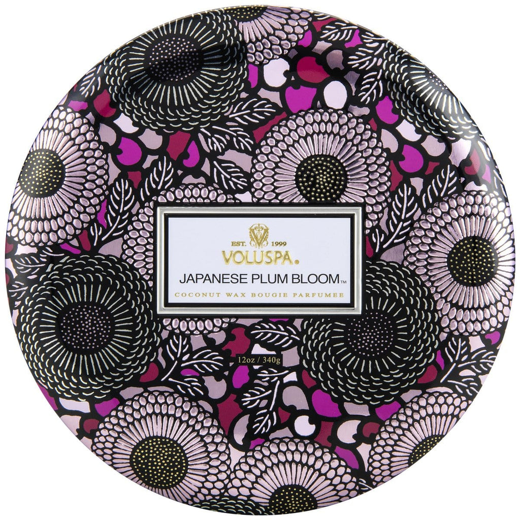Japanese Plum Bloom 3-Wick Tin Candle