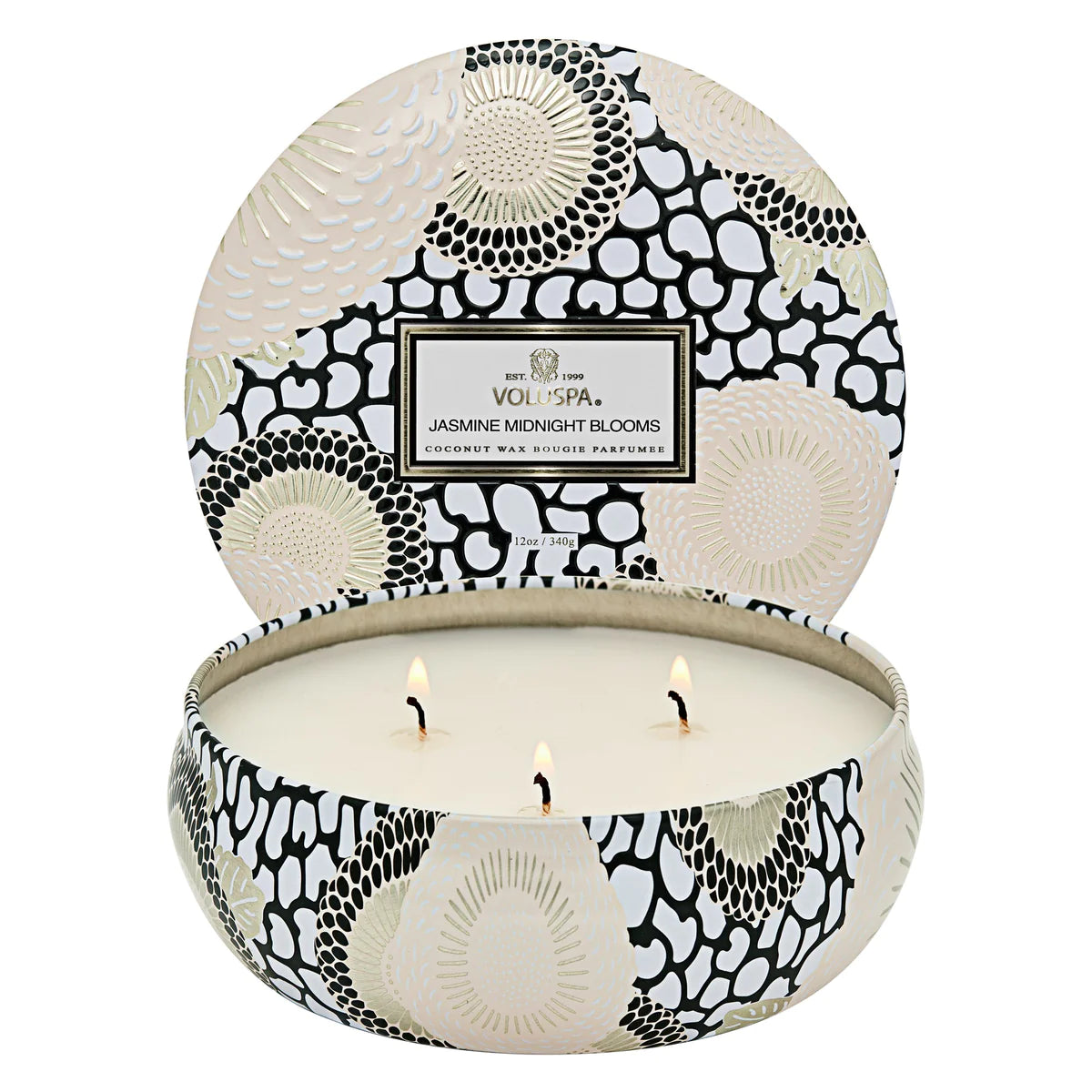 Jasmine Midnight Blooms 3-Wick Tin Candle