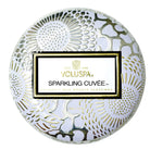 Voluspa Sparkling Cuvee Mini Tin Candle Top View