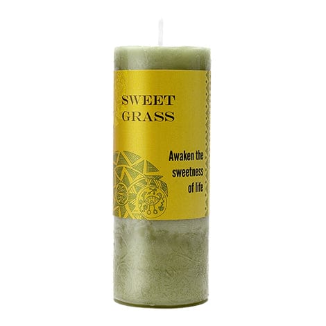 Sweet Grass: Awaken the Sweetness of Life Pillar Candle