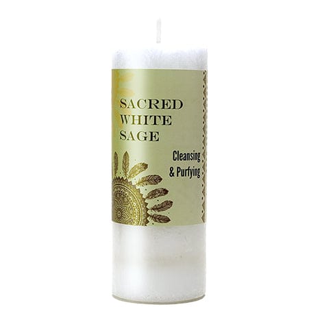 Sacred White Sage: Cleansing & Purifying Pillar Candle