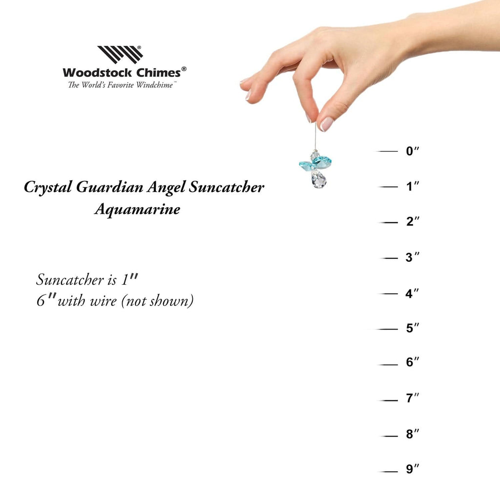 March Birthstone Aquamarine Crystal Guardian Angel