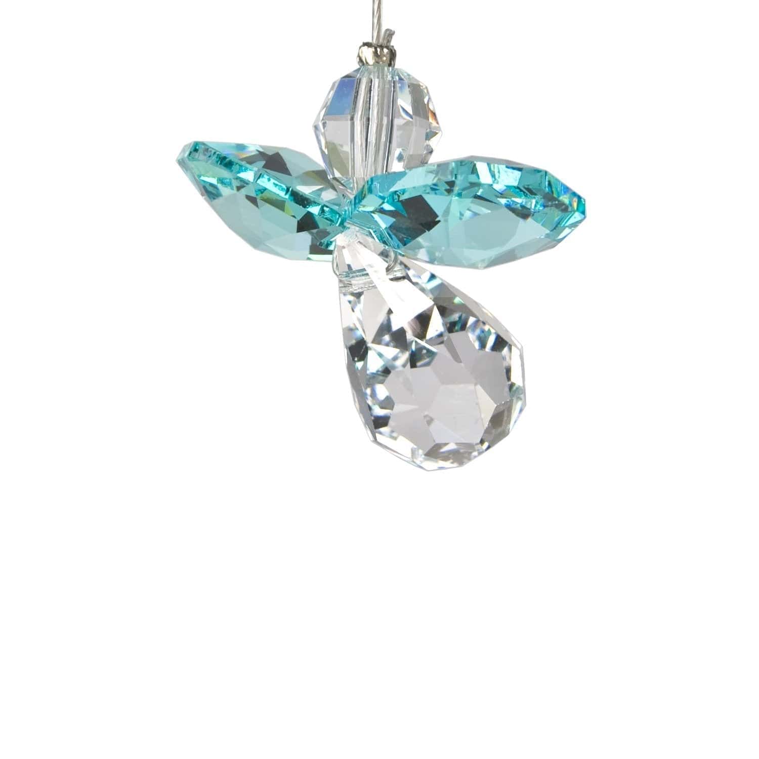 December Birthstone Blue Zircon Crystal Guardian Angel