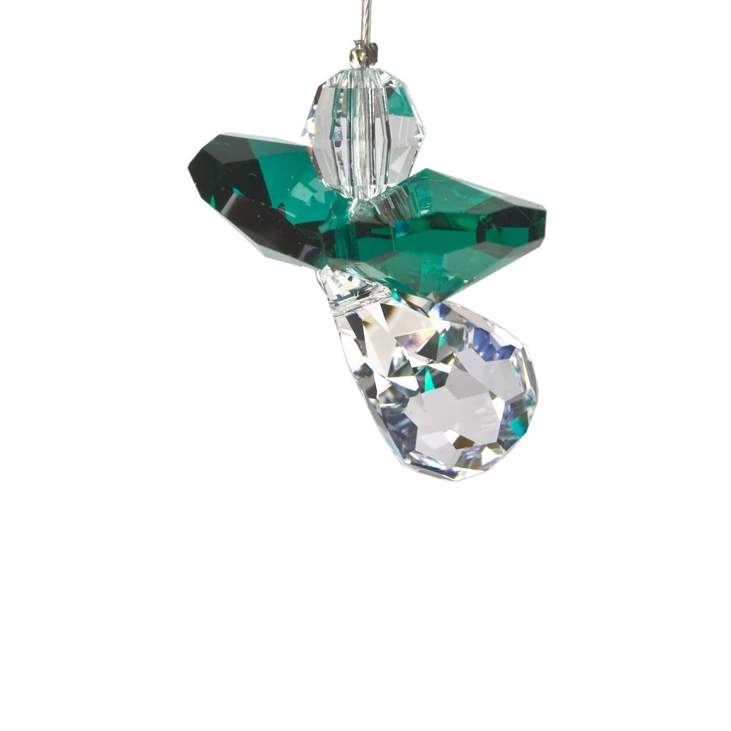 May Birthstone Emerald Crystal Guardian Angel