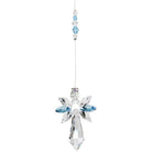 Guardian Angel Aquamarine Crystal Suncatcher