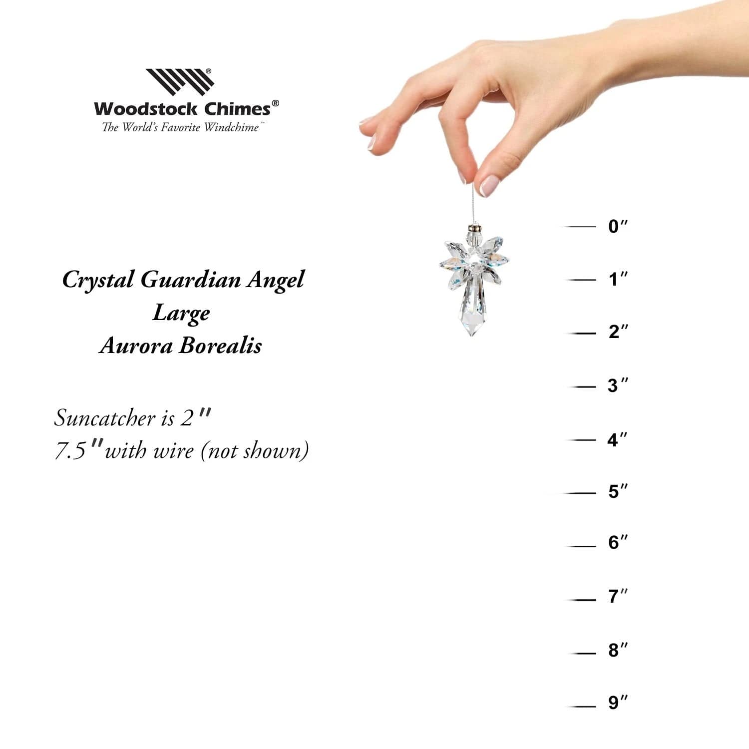 Guardian Angel Aurora Borealis Crystal Suncatcher