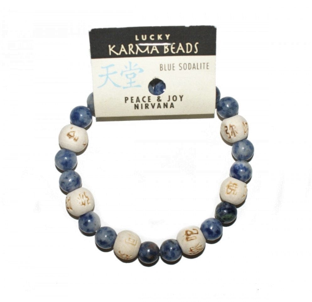 Karma Bead Bracelets Sodalite for Peace, Joy & Nirvana