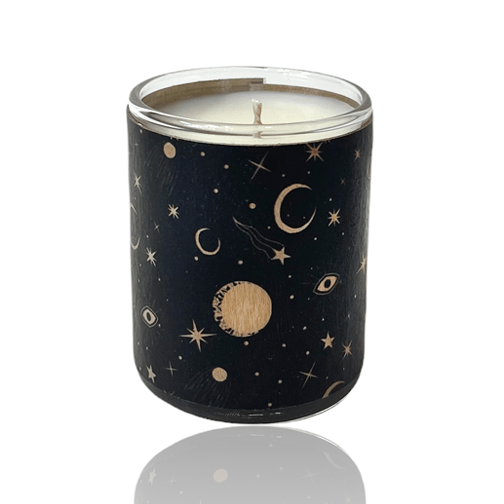 My Moon & Stars Wood Votive Candle