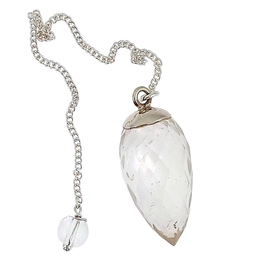 Crystal Earth Sterling - Pendulum - Cut Natural Quartz