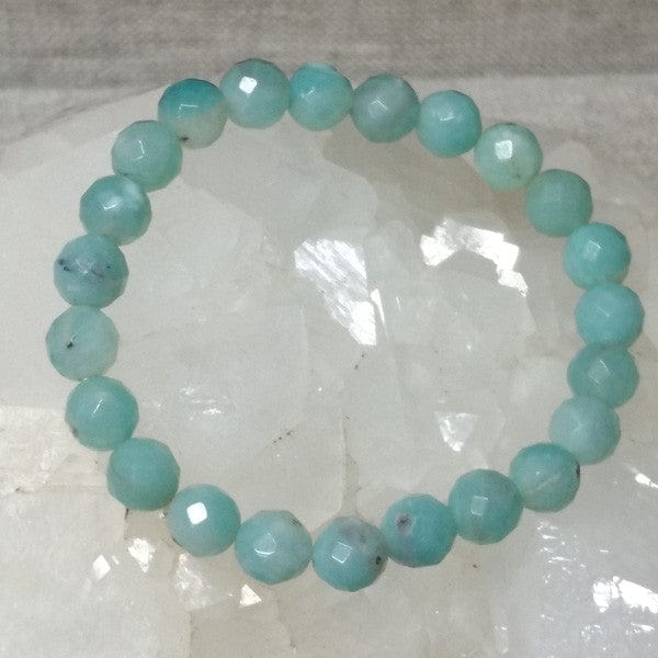 Faceted Crystal Healing Bracelets Amazonite