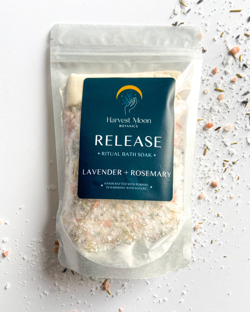Release Ritual Bath Salt Soak with Lavender and Rosemary